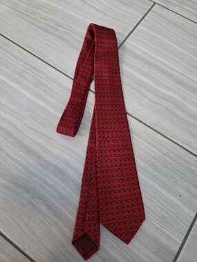 Stefano Ricci Red Geometric Silk Tie